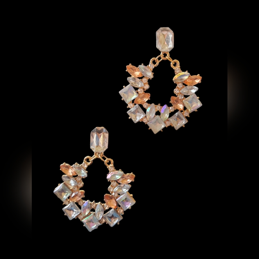 Crystal Hoop Earrings - Picture 2 of 4